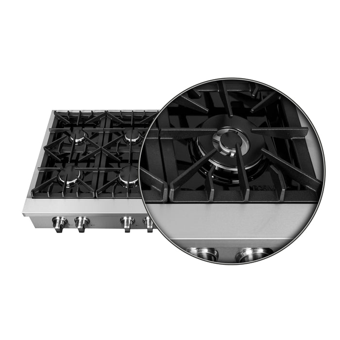 Forno 48″ Gas Rangetop ALTA QUALITA Pro-Style 8 Sealed Burners - FCTGS5737-48