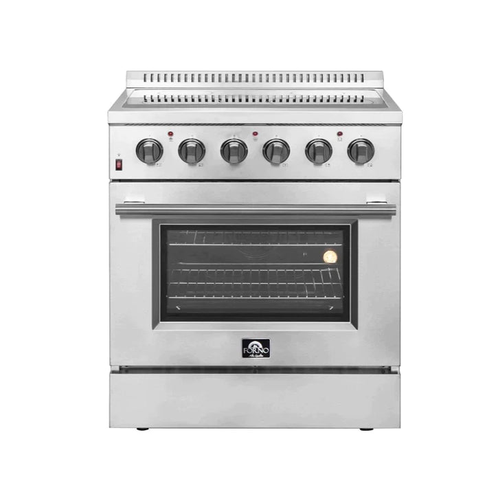 Forno 2-Piece Appliance Package - 30-Inch Electric Range and Wall Mount Range Hood with Backsplash in Stainless Steel