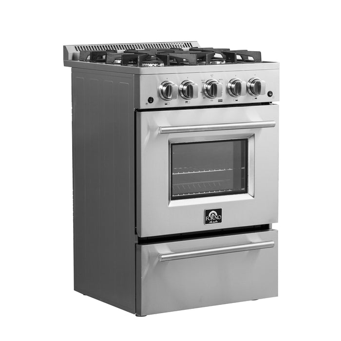 Forno 24″ Breno Gas Range with 4 Sealed Burners - FFSGS6272-24