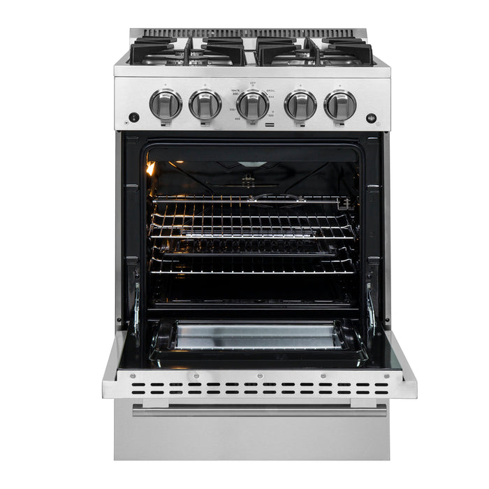 Forno 24″ Breno Gas Range with 4 Sealed Burners - FFSGS6272-24