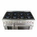 Forno 2-Piece Appliance Package - 48-Inch Gas Range with Air Fryer & 56-Inch Pro-Style Refrigerator in Stainless Steel
