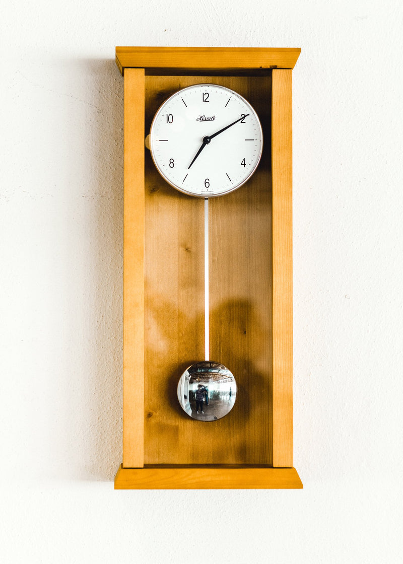 HermleClock Arden Modern Quartz Regulator Wall Clock - Spruce Honey 71002N42200