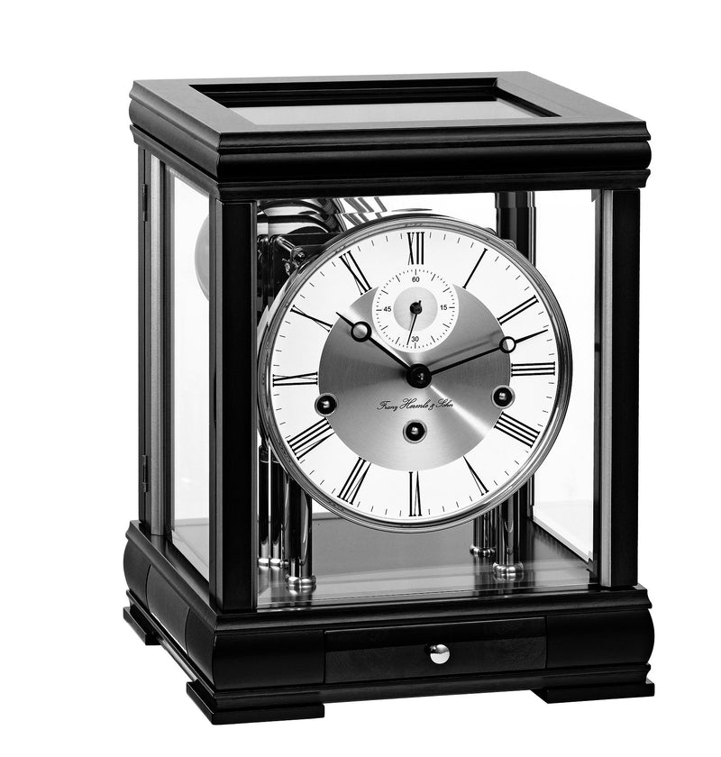HermleClock Bergamo 12" Modern Table Clock in Black 22998740352