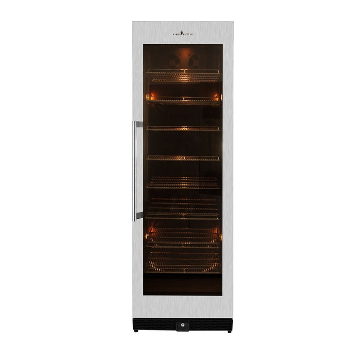 Kings Bottle 164 Bottle Large Wine Refrigerator With Glass Door KBU170DX-FG, RHH