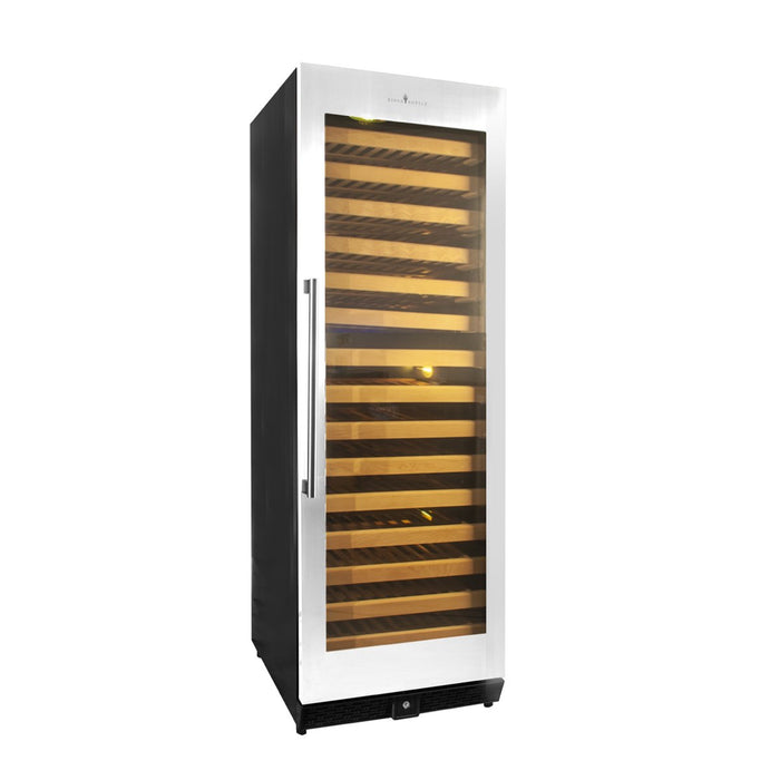 Kings Bottle 166 Bottle Large Wine Cooler Refrigerator Drinks Cabinet KBU170WX-SS, RHH