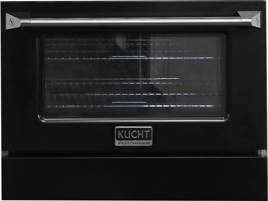 Kucht 30-Inch Pro-Style Dual Fuel Range in Stainless Steel with Black Oven Door (KDF302-K)