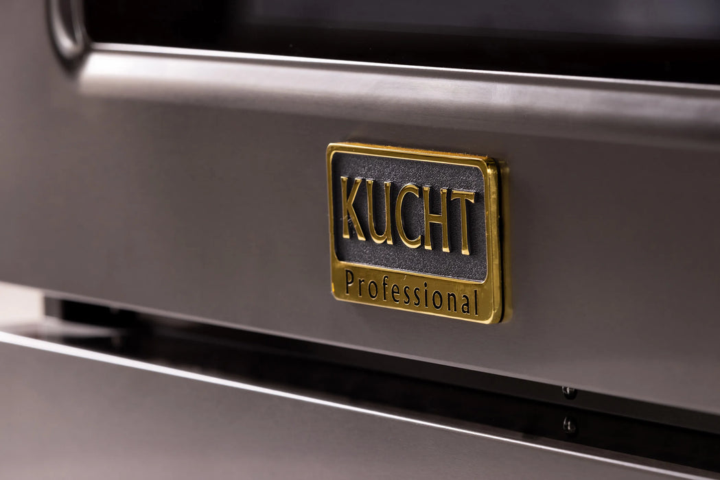 KUCHT Gemstone Professional 30-Inch 4.2 Cu. Ft. Dual Fuel Range for Natural Gas with Sealed Burners and Convection Oven in Titanium Stainless Steel (KED304)