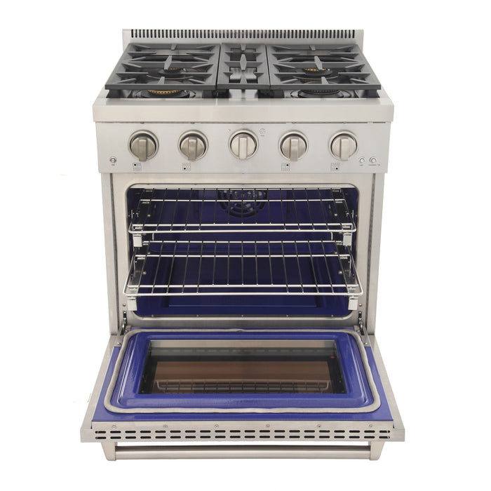 Kucht 30 in. 4.2 cu. ft. All Gas Range in Stainless Steel and Accents KFX300