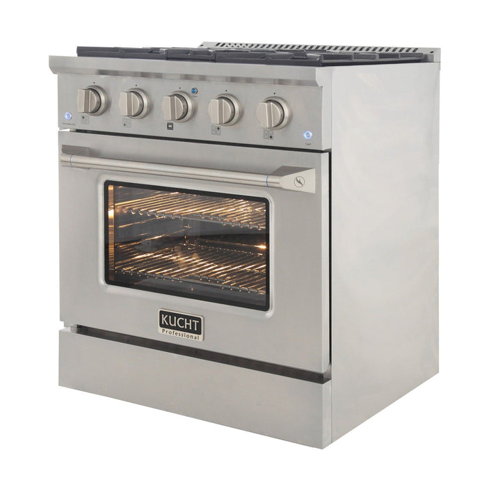 Kucht 30 in. 4.2 cu. ft. Professional All Gas Range in Stainless Steel with Color Options KNG301