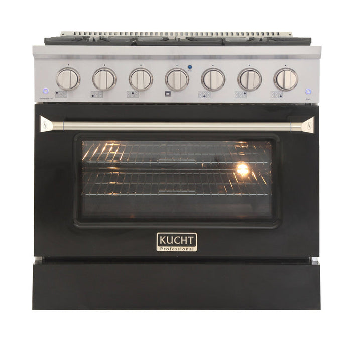 Kucht 36 in. 5.2 cu. ft. Professional All Gas Range in Stainless Steel with Color Options KNG361