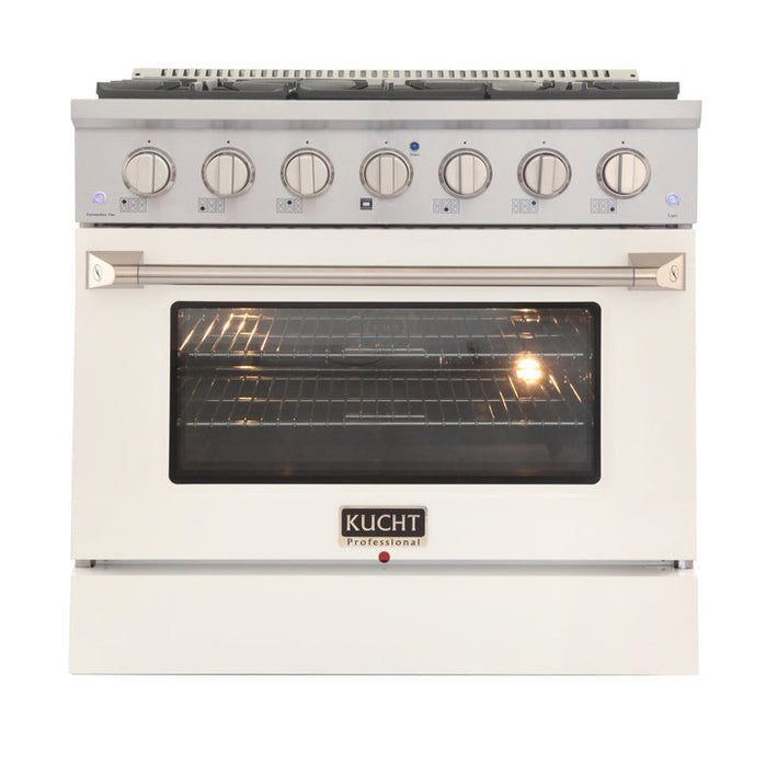 Kucht 36 in. 5.2 cu. ft. Professional All Gas Range in Stainless Steel with Color Options KNG361