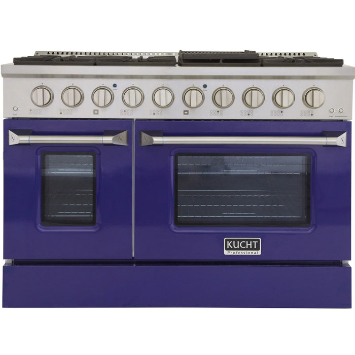 Kucht 48 in. 6.7 cu. ft. Professional All Gas Range in Stainless Steel with Color Options KNG481