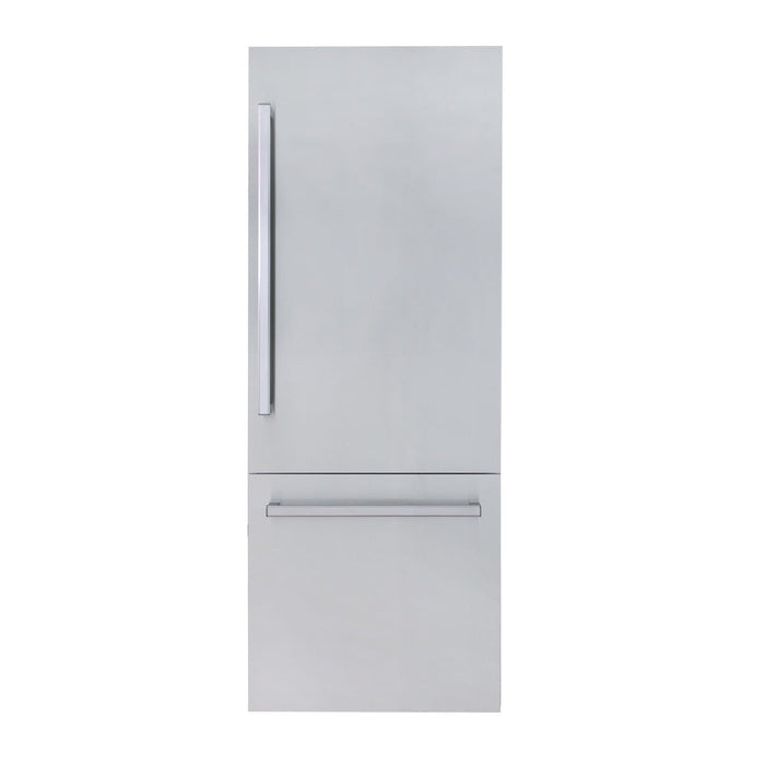 Kucht 30-Inch 17 Cu. Ft. Built-In Refrigerator in Stainless Steel (KR300SD, K30SSP, K30SSH)