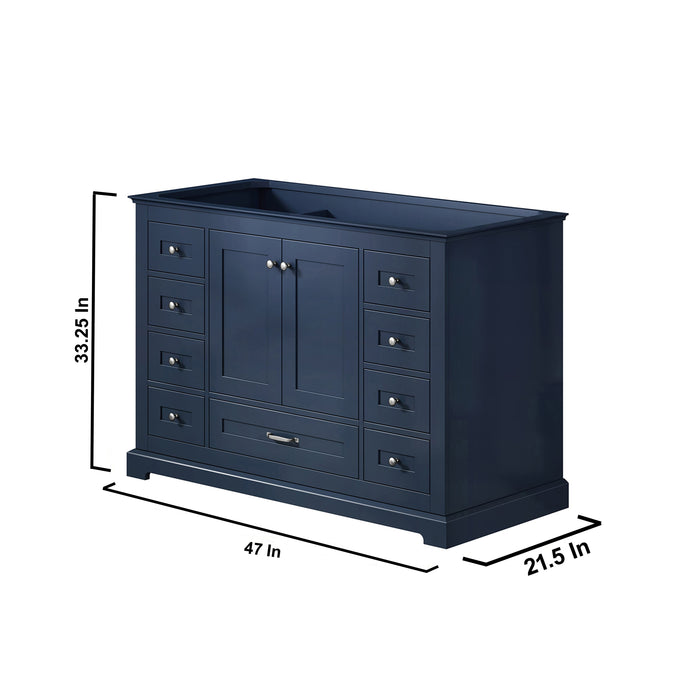 Lexora Dukes 48" Navy Blue Vanity Cabinet Only LD342248SE00000