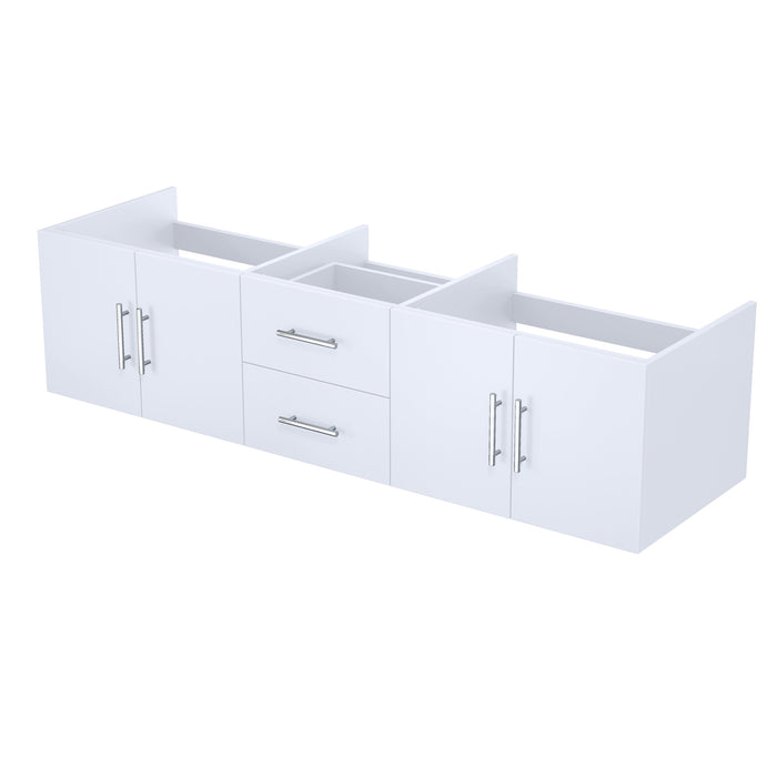 Lexora Geneva 72" Glossy White Vanity Cabinet Only LG192272DM00000