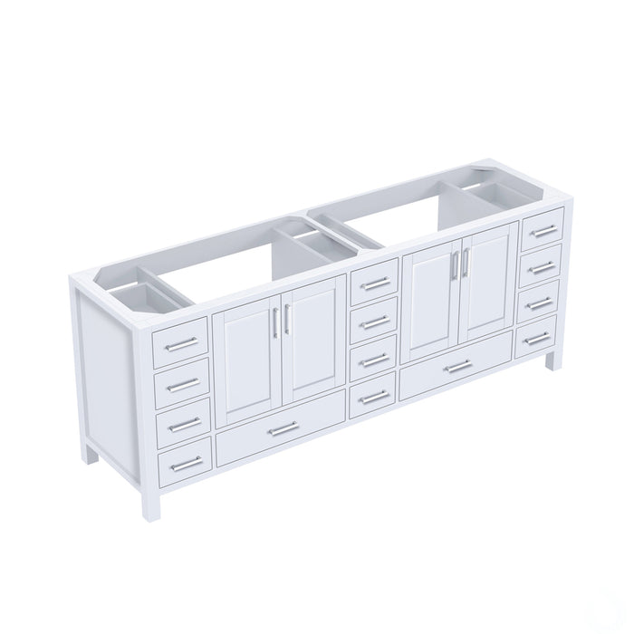 Lexora  Jacques 84" White Vanity Cabinet Only LJ342284DA00000