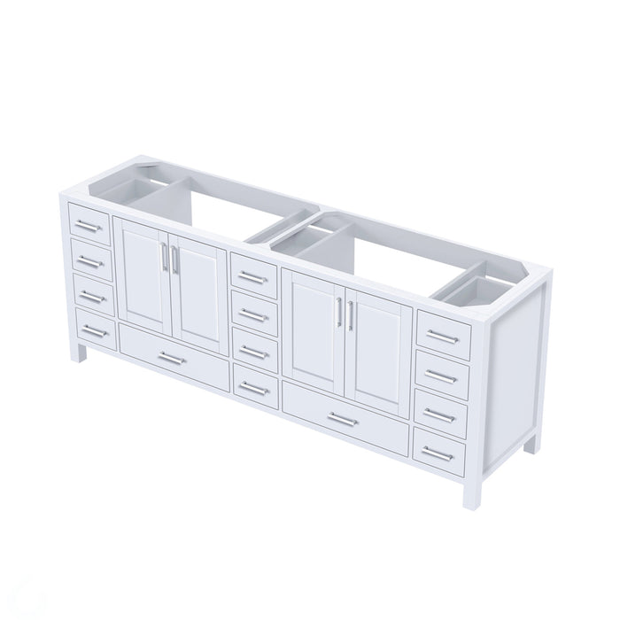 Lexora  Jacques 84" White Vanity Cabinet Only LJ342284DA00000