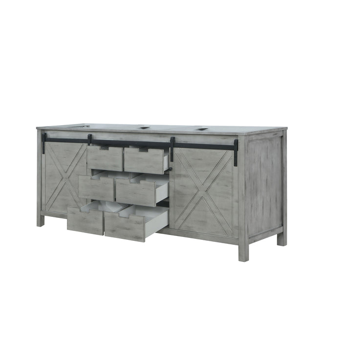 Lexora  Marsyas 80" Ash Grey Vanity Cabinet Only LM342280DH00000