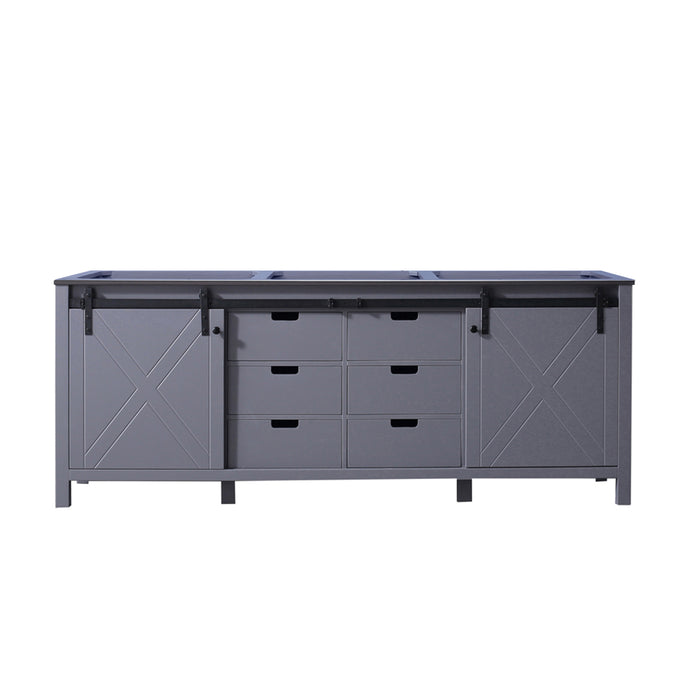 Lexora  Marsyas 84" Dark Grey Vanity Cabinet Only LM342284DB00000