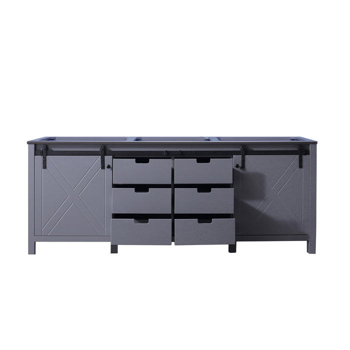 Lexora  Marsyas 84" Dark Grey Vanity Cabinet Only LM342284DB00000