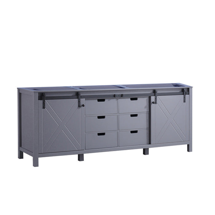 Lexora  Marsyas 84" Dark Grey Vanity Cabinet Only LM342284DB00000