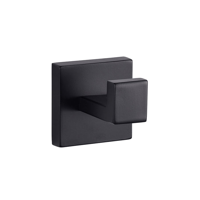 Lexora Bagno Lucido Stainless Steel Robe Hook - Matte Black LRH14152MB