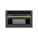 ZLINE Autograph Edition 30” 1.6 cu ft. Built-in Convection Microwave Oven in Black Stainless Steel with Accents MWOZ-30-BS