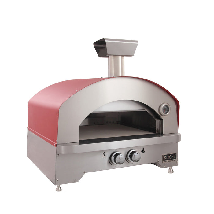 Kucht Napoli Countertop & Gas Powered Outdoor Oven in Red (NAPOLI-R)