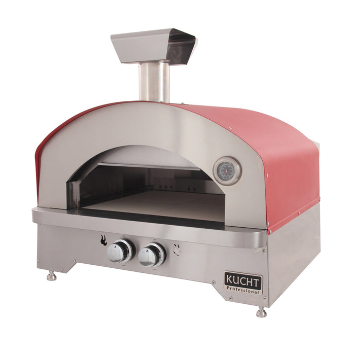 Kucht Napoli Countertop & Gas Powered Outdoor Oven in Red (NAPOLI-R)