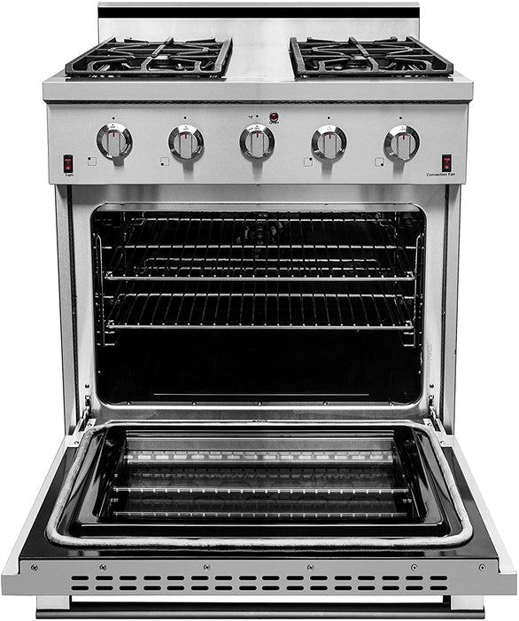 NXR 30 in. Natural Gas Range and Under Cabinet Range Hood Package, SC3055RHBD