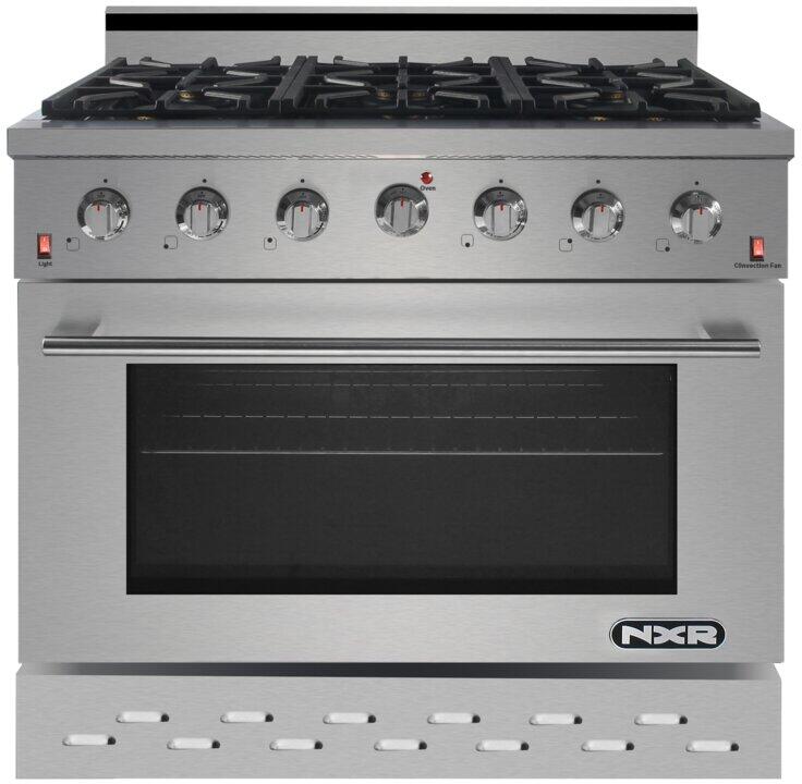 NXR 36 in. 5.5 cu.ft. Pro-Style Natural Gas Range with Convection Oven in Stainless Steel, SC3611