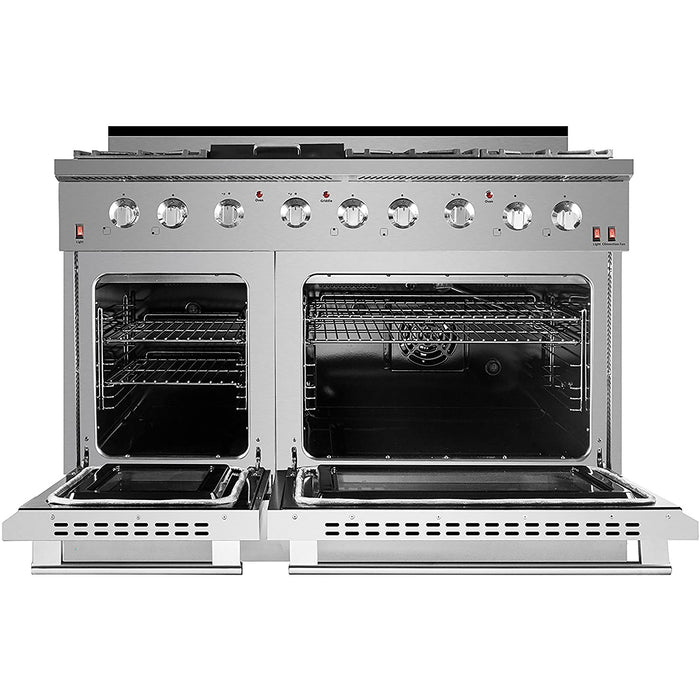 NXR 48 in. Natural Gas Range and Under Cabinet Range Hood Package, SC4811EHBD