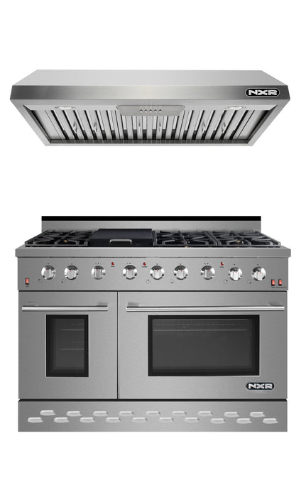 NXR 48 in. Natural Gas Range and Under Cabinet Range Hood Package, SC4811EHBD