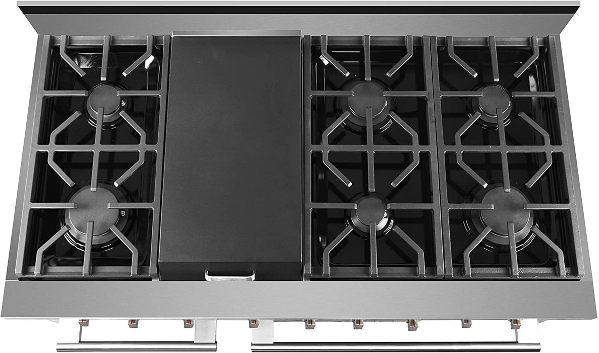 NXR 48 in. Natural Gas Range and Under Cabinet Range Hood Package, SC4811RHBD