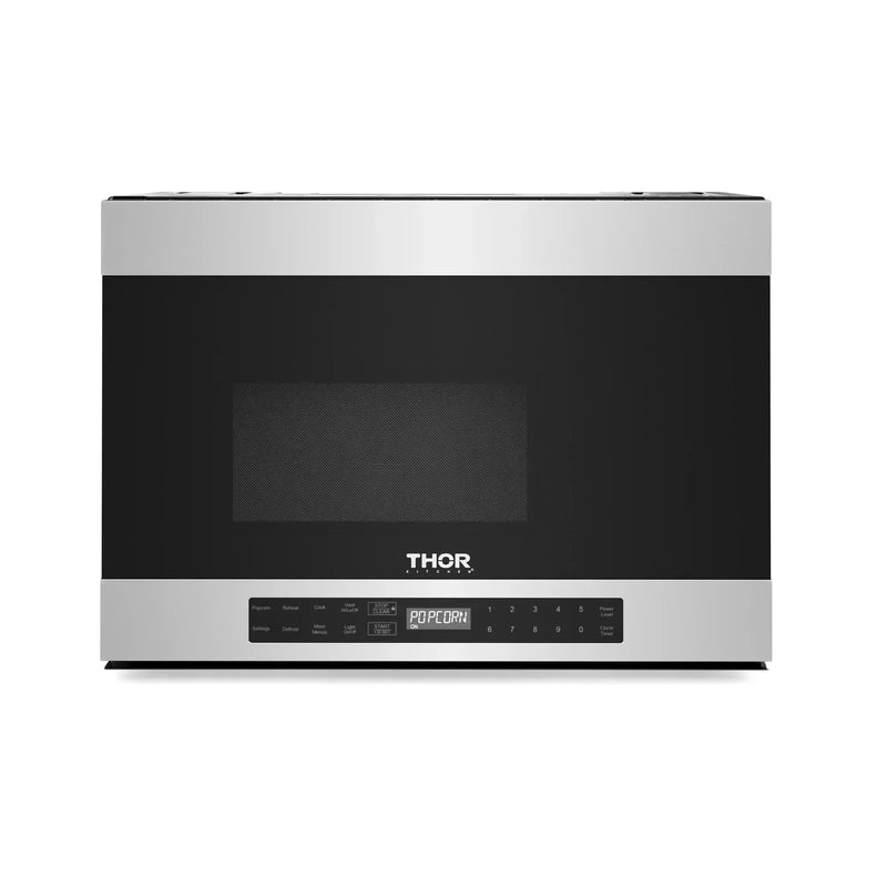 Thor Kitchen 2-Piece Appliance Package - 24-Inch Electric Range and Over-the-Range Microwave & Vent Hood in Stainless Steel
