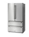 Thor Kitchen 4-Piece Appliance Package - 36-Inch Electric Range, Wall Mount Range Hood, Refrigerator, and Dishwasher in Stainless Steel