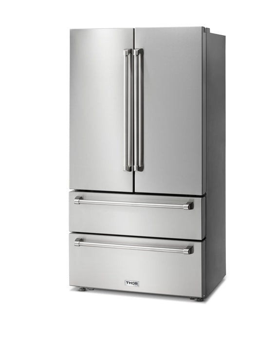 Thor Kitchen 3-Piece Appliance Package - 36-Inch Electric Range, Refrigerator, and Dishwasher in Stainless Steel