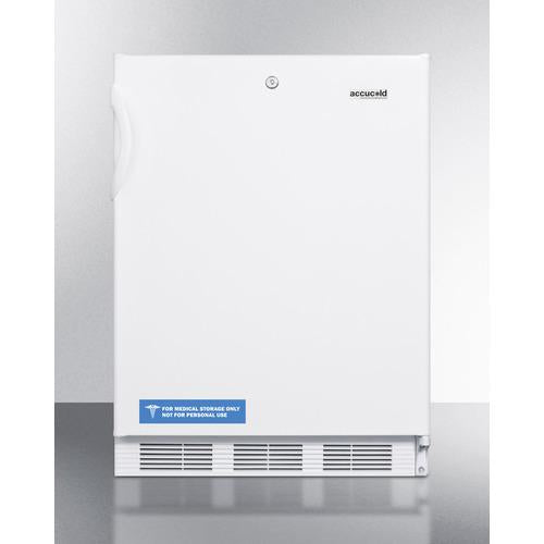 Accucold 24" Wide All-Refrigerator ADA Compliant in White Exterior