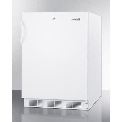 Accucold 24" Wide All-Refrigerator ADA Compliant in White Exterior