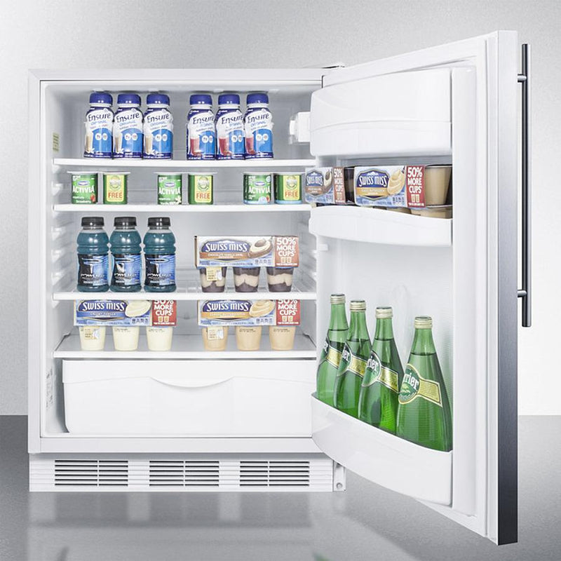 Accucold 24" Wide All-Refrigerator ADA Compliant with Thin Handle