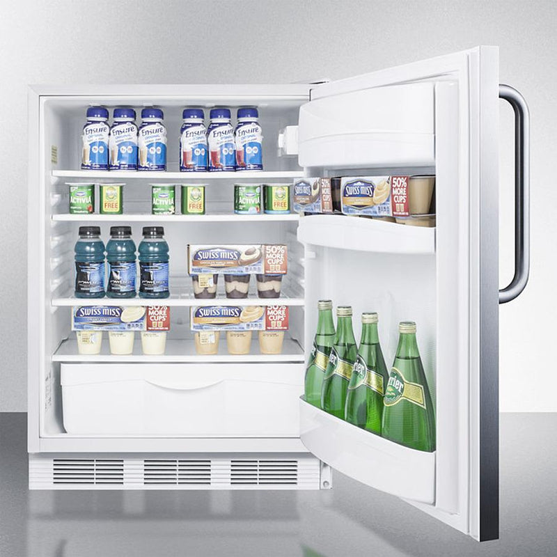 Accucold 24" Wide All-Refrigerator ADA Compliant with Towel Bar Handle