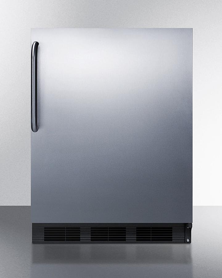 Accucold 24" Wide All-Refrigerator with Auto Defrost and Stainless Steel Exterior ADA Compliant