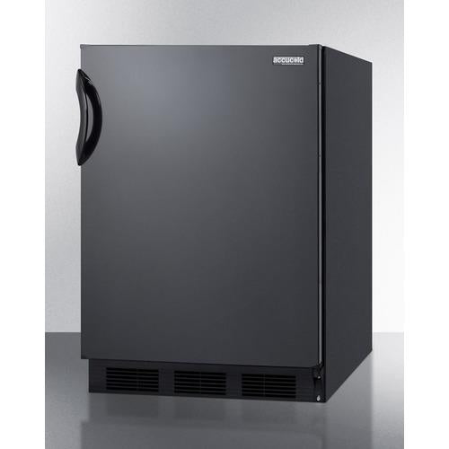 Accucold 24" Wide All-Refrigerator with Automatic Defrost Operation and Black Exterior