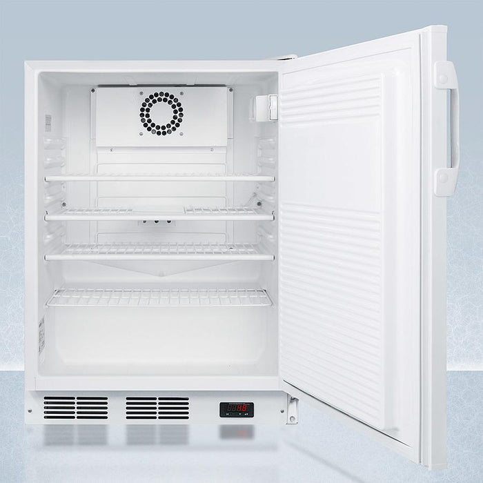 Accucold 24" Wide All-Refrigerator with Front Lock and Internal Fan ADA Compliant