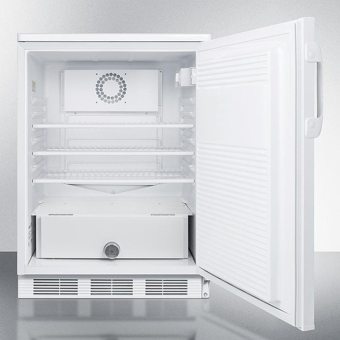 Accucold 24" Wide All-Refrigerator with Front Lock and Internal Fan