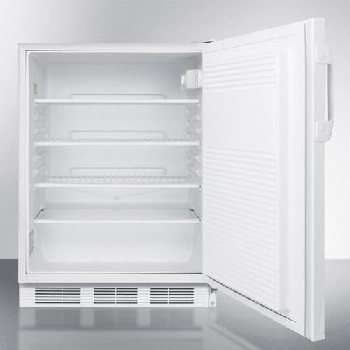 Accucold 24" Wide Built-In All-Refrigerator ADA Compliant in White Exterior