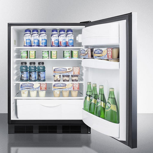 Accucold 24" Wide Built-In All-Refrigerator ADA Compliant with Horizontal Handle