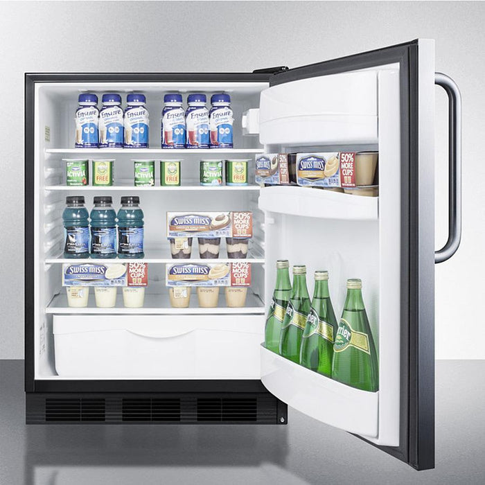 Accucold 24" Wide Built-In All-Refrigerator ADA Compliant with Towel Bar Handle