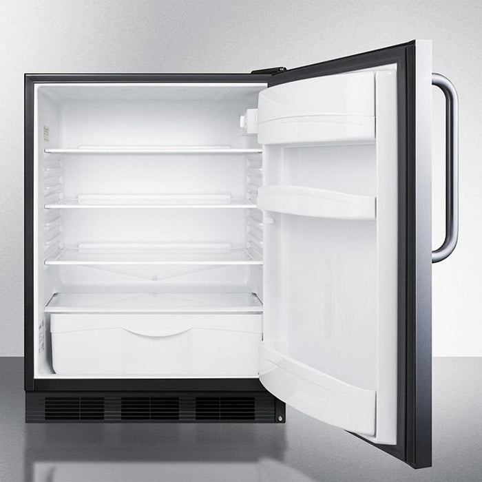 Accucold 24" Wide Built-In All-Refrigerator ADA Compliant with Towel Bar Handle