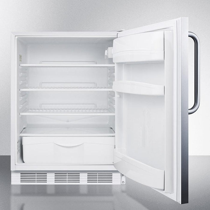 Accucold 24" Wide Built-In All-Refrigerator ADA Compliant with Towel Bar Handle